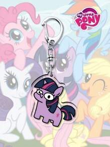 MY LITTLE PONY 1 pièce Porte-clés pendentif avec personnages mignons de la série de dessins animés My Little Pony (Twilight Sparkle, arc-en-ciel Dash, Pinkie Pie, Fluttershy). Convient pour les sacs à dos, les vacances, les faveurs de fête, la décoration de la chambre, la décoration de la maison, la décoration murale, la décoration scolaire, les surprises scolaires, la décoration de dortoir, la rentrée scolaire.