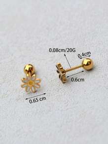 1PC Stainless Steel Tiny Stud Earrings Heart Star Moon Cross Butterfly Snake Mini Earrings Helix Cartilage Tragus Lobe Standard Conch Flat Ear Piercing Jewelry