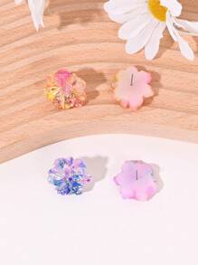 4 Peças Brincos de Botão Florais Lindos, Presentes de Joias de Estilo de Férias para Mulheres, Adequado para Uso Diário e Festas