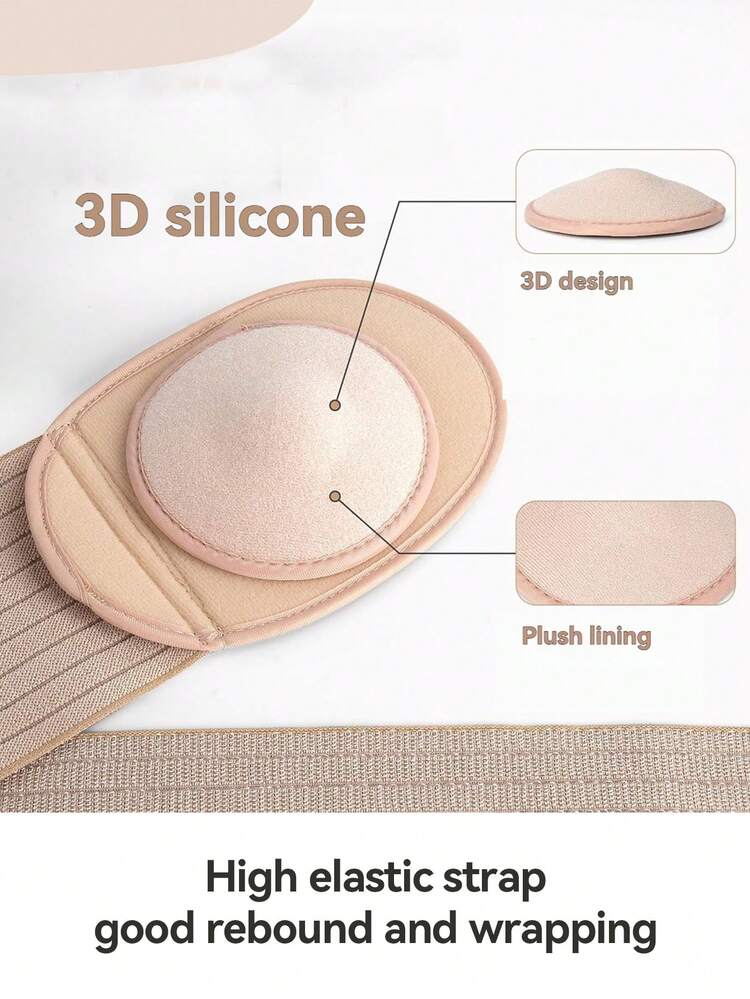 PRANASH Adult Hernia Air Belt Breathable Navel Hernia Fixation Belt Support Protector Small Intestinal Gas Oblique Hernia Gym Accessories Lumbar Girdles - Beige - View 4