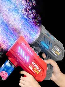 1套29孔泡泡枪电动自动吹泡泡机儿童便携式户外婚礼派对玩具儿童生日礼物礼品（不含泡泡液和电池）电动吹泡泡机，儿童自动吹泡泡机，儿童吹泡泡机户外玩具适合儿童生日礼物万圣节礼物（部分配件颜色随机）