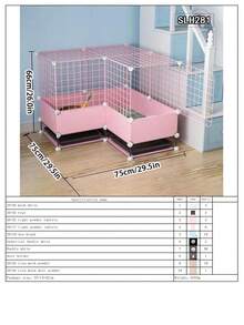 Jaula grande para conejo de interior para uso doméstico, recinto espacioso con diseño a prueba de orina, hábitat para animales pequeños - Multicolor - Ver 16
