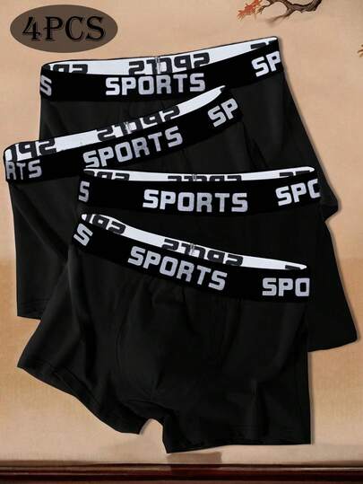 4 Pcs Men Underwear Hig Stretch Breathble Men's Boxer Basics Boxers Shorts Fashion Gift Plus Size Underwear Men's Briefs