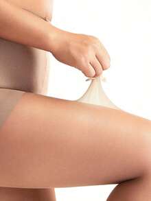 2pairs Women 20D Sheer Tights Fashionable Minimalist Pantyhose, Cozy - Quả mơ - Xem 6