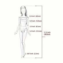 43pcs/Set 30cm Fashion Doll Clothes And Accessories Set, Includes Romper, Skirt, Earrings, Crown, Necklace, Jewelry Toy