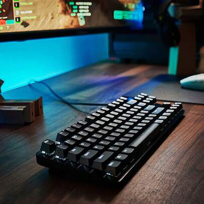 Logitech 1pc G412 TKL SE Mechanical Keyboard, Aluminum Alloy Frame, White Backlight, High-Responsive Mechanical Feel, Precise Tracking Sensor, Black