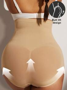1 pièce Gaine sculptante taille haute pour femme, sans couture, amicale pour la peau, tailles plus