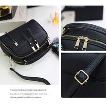 NetHong PU Leather Small Handbag For Women Girl Fashion Tassel Messenger Bags With Ball Female Shoulder Bags Ladies Party Crossby Bag - Black - View 6