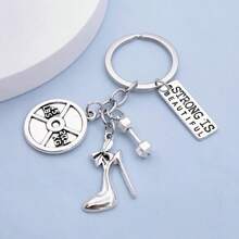 Fashion Women's Accessories, High Heels, Dumbbell Keychains, Gym Sports Keychains Car Accessories Bag Charm Backpack For School