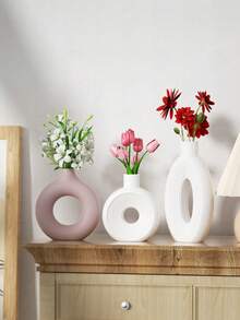 2PCS/Set - Striped Vase Silicone Mold With Accessories DIY Simple European Vase Plaster Mould Home Decoration Ornament Epoxy Resin Mold Handicraft Casting Molds - White - View 11