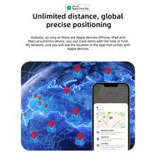 [GPS 追踪器] 4 件 GPS 智能防丢失追踪器 | 实时追踪，无需安装，适用于宠物、箱包、行李、自行车、汽车 | 兼容 iOS 系统查找我的应用程序，无忧防丢（仅限 iOS）