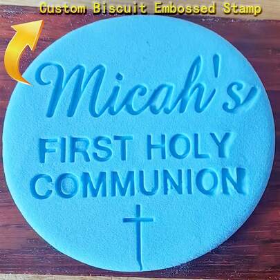 Molde personalizado y grabado en relieve para galletas, diseño 3D para decoración de pasteles, herramientas de corte DIY, plantilla de pastel de azúcar, molde de pastel con nombre en relieve hecho a mano para decoración de bodas, dulces blandos y pasteles