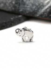 1 Stück einfacher einzigartiger 925 Sterling Silber Elefanten Charm DIY Anhänger Damen Feinschmuck Geschenk