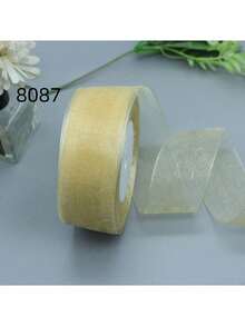 50y 透明装饰雪纱丝带，3.8 厘米宽缎带，DIY 礼品包装，发饰和工艺丝带，圣诞节情人节