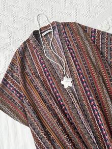 Rusttydustty Completo casual da donna in tre pezzi, stile boho, adatto per vacanze, spiaggia, festival musicali alle Hawaii, vacanze tropicali - Multicolore - Visualizzare 6