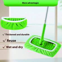 7/10pcs Reusable Mop Pads - , Highly Absorbent, Green With White Trim Polyester Fiber, Designed For Campus Floor Care, Efficient Cleaning Tool, Reusable
