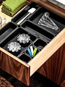 1 Peça/3 Peças/6 Peças/8 Peças Caixa de Armazenamento Multigaveta de Plástico, Conjunto Organizador de Mesa para Cosméticos, Casa, Cozinha, Quarto, Banheiro, Sala de Estar