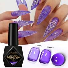 FOUR LILY 10ml Glass Jelly Gel Polish Long Lasting Colorful Spring Summer Ice Transparent Soak Off Varnish Nail Design Nails - Multicolor - View 8