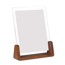 Walnut/Beech Creative Photo Frame Acrylic U Shape Transparent Frame Desktop Wood Wedding Pictures Frame Office Decor