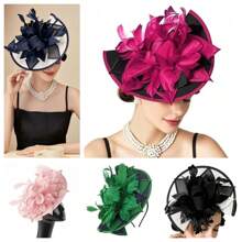 European&American Vintage Green Accessories High-End Tea Party Hat, Palace Party Headpiece, Kentucky Derby Fascinator, Wedding Accessories Mini Hats Tiny Hats Mini Top Hat Mini Cap