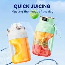 Upgrade To A 10-Blade Mini Portable Juicer, A Multi-Functional Juicer And Blender Suitable For Vegetables, Fruits And Milkshakes, A Rechargeable Juicer, A Portable Blender Suitable For Sports, Travel And Outdoor Use - Multicolor - View 3