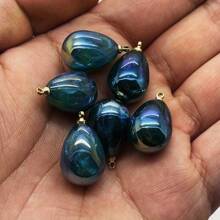 15 pièces Grandes perles acryliques iridescentes en forme de goutte d'eau de 13x18mm pour la confection de bijoux raffinés, boucles d'oreilles DIY, ornements de colliers et projets d'artisanat - couleurs vives, durables et fournitures polyvalentes pour l'artisanat