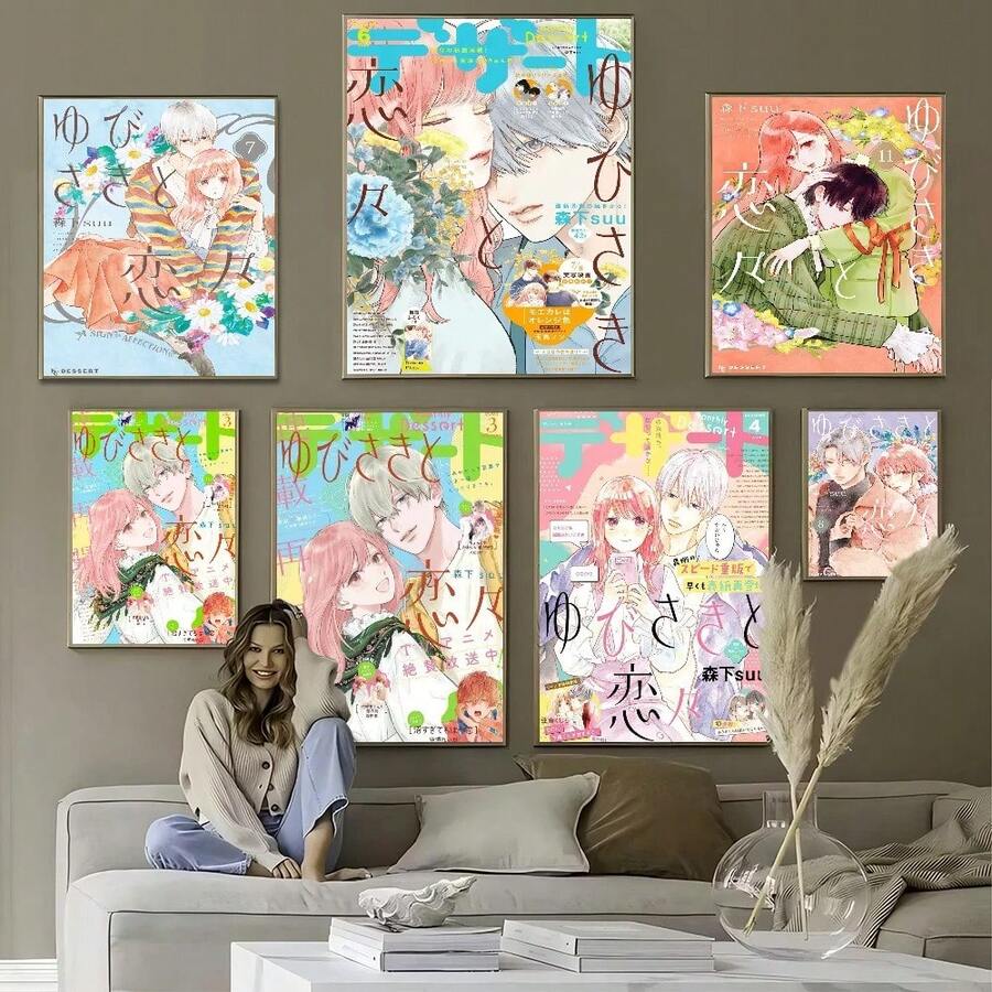 1 件复古《爱的象征》动漫帆布艺术印刷品,现代风格,适合家庭办公室装饰,非常适合客厅、卧室、厨房等装饰礼物(可选画框) - 彩色 - 查看 1