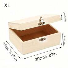 1 Stück Holzaufbewahrungsbox mit Deckel, Schmuckbox, Vintage Deko DIY, Heimdekoration für Küche, Badezimmer, Aufbewahrungsorganizer für Frauen, Reiseaccessoires, Rückkehr zur Schule, Schlafsaal-Aufbewahrung, Herbstdekoration