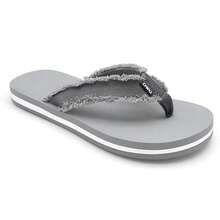 ELUTONG Men's Soft Flip-Flop Sandals, Light Weight, Shock Proof, Non-Slip, Wide Sole, Canvas Strap, Comfort Thong Slippers For Indoor And Outdoor Beach,Size 8.5-14 - 多種顏色 - 查看 1