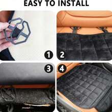 Plush Car Back Seat Protector  Soft Non-Slip Durable Rear Row Seat Cushion Mat With Auto Chair Accessories Comfort Protection