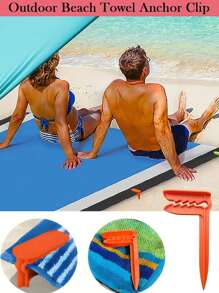 4/8 Piezas Pinzas para Toalla de Playa, Pinzas para Esterilla de Playa, Sujetadores de Toalla de Playa - Estacas de Anclaje para Toalla de Playa Exterior, Abrazaderas de Estacas de Anclaje, Sujetadores de Manta de Picnic, Picos de Arena para Toalla de Playa, Soporte de Plástico para Playa y Camping, Soporte Multiusos para Toalla y Esterilla de Picnic para Camping y Viajes a la Playa, Accesorios de Viaje, Artículos Esenciales de Playa
