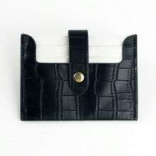 1 pezzo Portafoglio in pelle PU ultra sottile personalizzato - Portacarte minimalista unisex con slot multipli, texture coccodrillo e fibbia in metallo a contrasto. Stampa personalizzata in oro del nome/iniziali, tutto in uno con tasca per ID/monete (pronto da regalare) - Multicolore - Visualizzare 16