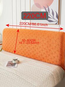 1pc Jacquard Bed Headboard Cover Solid Color Elasticity Bedhead Protective Cover All-Inclusive Soft Cozy Bedhead Cover
