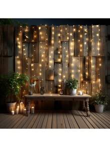 20-300 Lumen Solar Außen Kabel-Leuchte, IP65 wasserdicht, 8 Blitzmodi, geeignet für Heim-Dekoration, Garten-Dekoration, Außenterrassen-Dekoration, Camping-Dekoration, Kabel-Leuchte Lichterkette