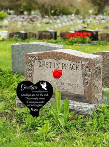 1 pieza resistente Decoración del cementerio de lápida con estaca en memoria de tu ausencia, regalo sentimental de condolencias resistente a la intemperie para jardín y patio