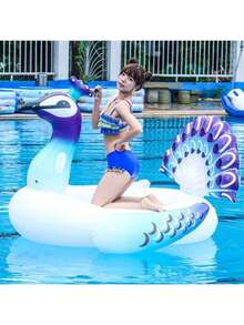 1 chiếc phao hình vịt vàng khổng lồ, món quà mùa hè hoàn hảo cho bể bơi và tiệc bãi biển, phao bơi dành cho người lớn, ghế thư giãn nổi, ghế thư giãn bơm hơi đa chức năng cho kỳ nghỉ vui vẻ và thư giãn của người lớn, sân hiên, phòng khách, quà tặng ngày lễ, đồ bơm hơi cho bể bơi, đồ dùng cần thiết cho bãi biển, phao bơi. - Nhiều màu - Xem 3