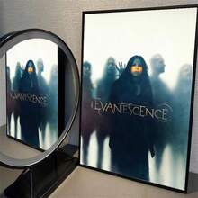 1pc Canvas Painting Evanescence Band Posters Art Coffee House Bar Room Wall Decor Optional Frame ,Wall Art With Frame - Multicolor - View 17