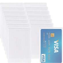 5/10/20 Pcs Clear New Medicare Card Protector PVC Soft Waterproof Plastic Card Holder Transparent Credit Card Sleeve For Business Social Security ID & License Or Cards Card Holder Wallet Business Card Holder Vertical Business Sleeves Frosted ID Protector - Multicolor - View 1