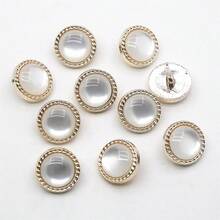 10pcs Bead Decor Button - Beige - View 1