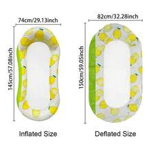 1pc Inflatable Watermelon Shaped Pool Float, Pool Lounge, Large Inflatable Watermelon Water Buoy For Beach & Pool - Yellow - View 7