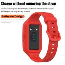 Funda de goma + correa compatible con Hua Wei Band 9 8 7 6, correa de silicona impermeable y funda en un solo accesorio de repuesto para banda de reloj con Hua Wei 9 8 7 6/ Honor Band 6 7, regalo para hombres y mujeres