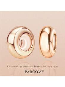 PARCOM 1 pieza Juego de joyas con cuentas espaciadoras de diseño simple plateadas en plata y de silicona, adecuadas para pulseras y collares, pueden ser un regalo perfecto de cumpleaños, festival o decoración de pulseras