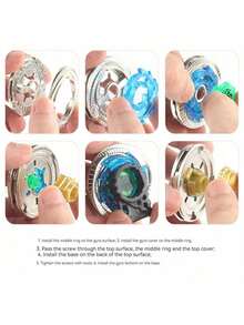 2025 Latest 1set Burst 4D Spinning Top Toy Constellation Spinning Top Toy, Steel Battle Soul Spinning Top Assorted Styles, Birthday Gift, Holiday Gift