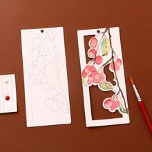 10 ورقة/طقم مجموعة دليل كتاب بورق مائي DIY لوحة مائية, دفتر مائي محمول, علامة كتاب مصنوعة يدويًا, ورق تلوين ملائم كهدايا الأعياد, عودة إلى المدرسة, لوازم مدرسية