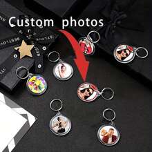 1pc/3pcs/5pcs/10pcs/20pcs/30pcs/50pcs Personalized Rectangular/Round Acrylic Keychain, Two Styles Available, Customizable Photo. Ideal For Holidays, Birthdays, Gifts For Friends, Family, Coworkers