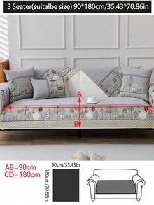 1pc Versatile Sofa Seat Cover, Modern Simple Non-Slip Sofa Cushion Cover, Dust-Proof And Washable, Light Grey Fresh And Fashionable, Soft And Fade-Resistant, Pet Friendly Protective Slipcover, Suitable For Bedroom, Office, Living Room, L-Shaped Sofa, And 1/2/3/4-Seat Sofa - Light Grey - View 15