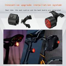 Feu arrière intelligent pour vélo - Détection de freinage automatique avec plusieurs modes d'éclairage, rechargeable par USB, ultra-lumineux et étanche pour la conduite de nuit