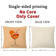 1 Stück moderne Cocktail Muster Kissenbezug, Tagliche Party Raum Dekoration, Wohnzimmer Sofa, Outdoor Stuhl Kissenbezug