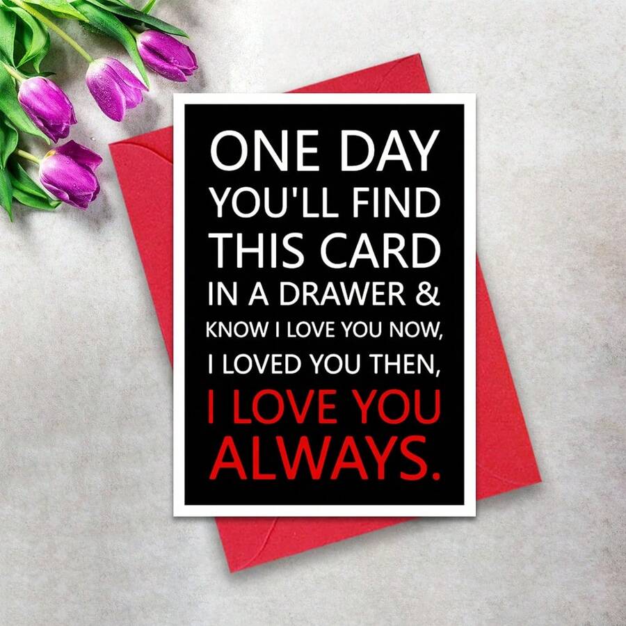 Interesting Love Greeting Card With Envelope, Birthday Gift For Lover, Boyfriend, Girlfriend, Daughter, Engagement, Valentine's Day, Thanksgiving, Friendship Card, Thank You Card, Birthday Gift Card