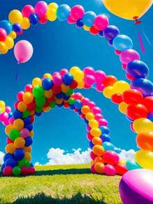 Assorted Rainbow Latex Balloons, 20/50/100 Packs 5/10/12 Inch Round Helium Bright Color Balloons For Birthday Wedding Party Decorations, Christmas Mother's Day Graduation - Multi-color and Mixed Packing - View 5
